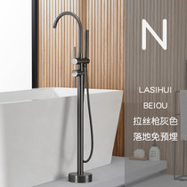 Bathtub tap floor type full copper hot and cold wood barrel upright basin Cylinder Side Style Bathroom Independent Landing Bathtub Tap
