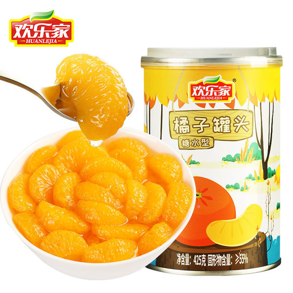 欢乐家 无防腐剂 糖水橘子罐头 425g*6罐礼盒装 优惠券折后￥33.8包邮（￥36.8-3）