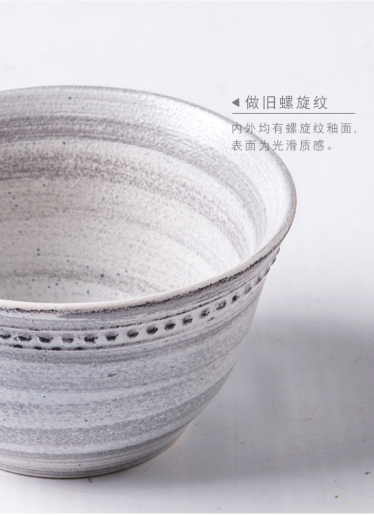 Japanese retro ceramic bowl tableware reliefs dessert bowl bowl bowl of soup bowl rainbow such as bowl mercifully rainbow such use
