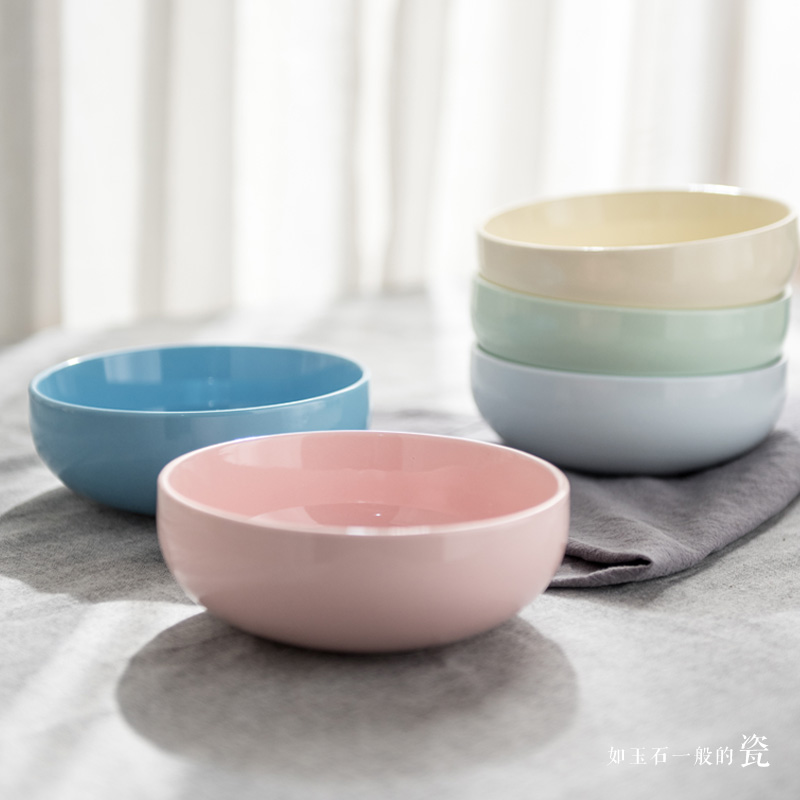 Japanese creative household color ceramic small bowl of rice bowl rainbow such as bowl dessert bowl rainbow such as bowl bowl bowl students tableware