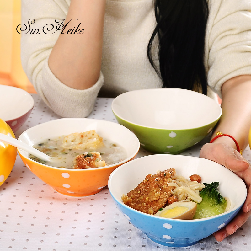 Wave point Nordic household see colour and lovely Japanese large ceramic bowl bowl bowl dish bowl of soup bowl mercifully rainbow such as bowl dishes