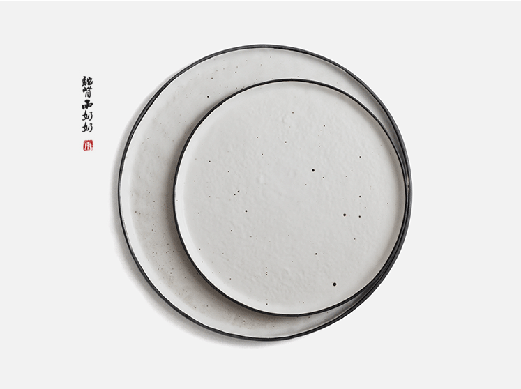 Japanese style restoring ancient ways of household ceramics tableware flat plate breakfast dish dish dish tray was western - style food dish MoBai steak