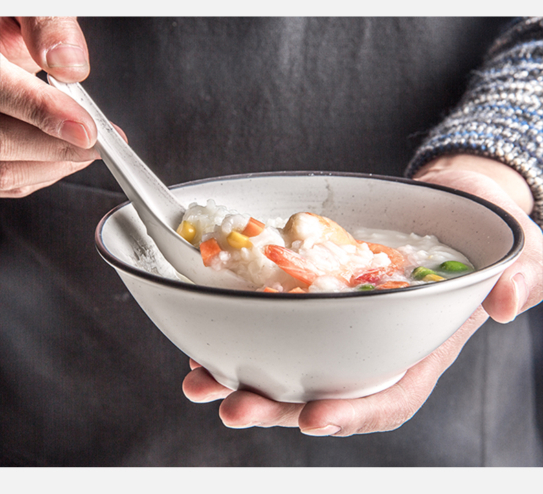 Japanese European pure color contracted household high - capacity ceramic bowl bowl restoring ancient ways rainbow such as bowl bowl of soup bowl bowl of tableware