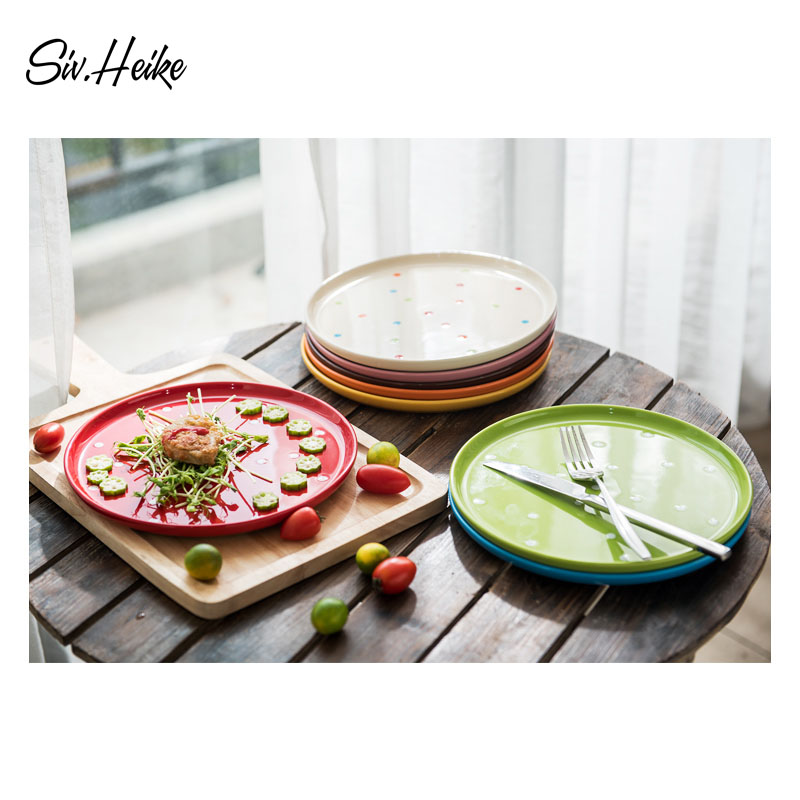Wave point European household lovely ins # ceramic dish of steak western food dish dish dish dish plate