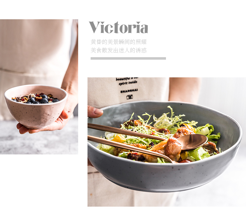 Nordic ins simple Japanese continental lovely home west tableware ceramic bowl dessert mercifully rainbow such as bowl bowl bowl dish