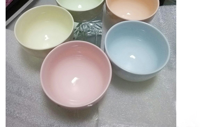 Creative household contracted lovely move color Japanese couples European - style ins small ceramic bowl to eat rice bowl bowl of tableware