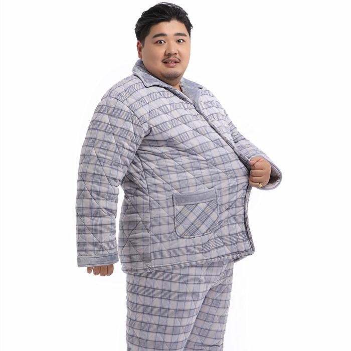 Bộ đồ ngủ mùa đông bên trong và bên ngoài chăn bông nhồi bông phục vụ nhà nam áo khoác cotton và phân bón XL 5XL300 kg bộ mặc nhà thu đông cho nam