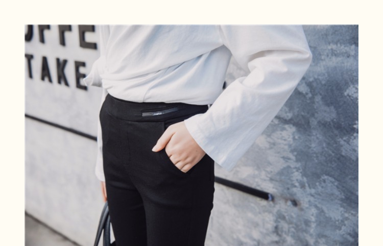 Mùa thu mới quần legging dệt chân đen túi quần ma thuật phiên bản Hàn Quốc của quần skinny mỏng co giãn cỡ lớn quần đùi nữ