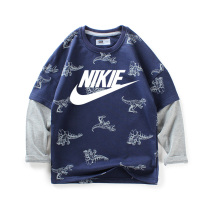 Nike ton boy long sleeve T-shirt child casual sports girl fake two stitched sweatshirt spring autumn blouse thin