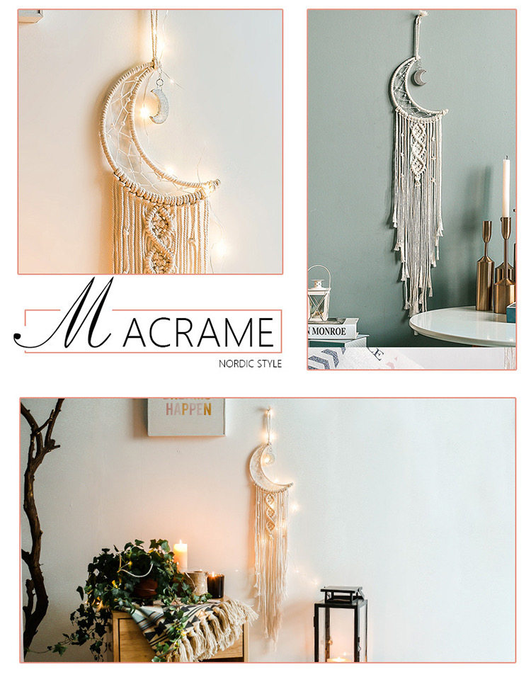 Гобелен 手工编织挂毯diy材料包北欧风流苏壁挂客厅卧室装饰风格生日礼物