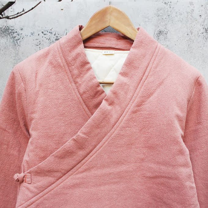 Su Jin Hehua cotton và vải lanh nhỏ cotton 袄 văn học Trung Quốc retro trà gió gió cotton mùa đông 259 áo khoác lông vũ nữ dáng dài