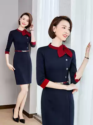 Office suit suit suit dress summer China Eastern Airlines stewardess uniform gold shop hotel sales tooling beauty salon work clothes