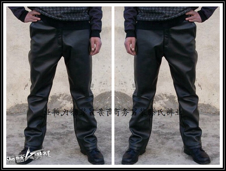 Pantalon cuir homme droit pour hiver - Ref 1485115 Image 16