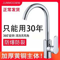 Kitchen hot and cold faucet all copper stainless steel wash basin sink sink sink household laundry pool single cold