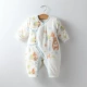 Quần áo trẻ em 0-3 tháng cotton mùa đông chần bông ấm áp jumpsuit mùa thu và mùa đông sơ sinh mùa đông sơ sinh