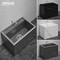 Ossati Nordic Light Lavish Rockboard Mop Pool One-piece Home Floor Mound Buns Pool Balcony Outdoor Sink Basin