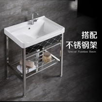  Osati ceramic laundry basin Wash basin Laundry pool with washboard laundry sink Balcony stainless steel rack wash basin