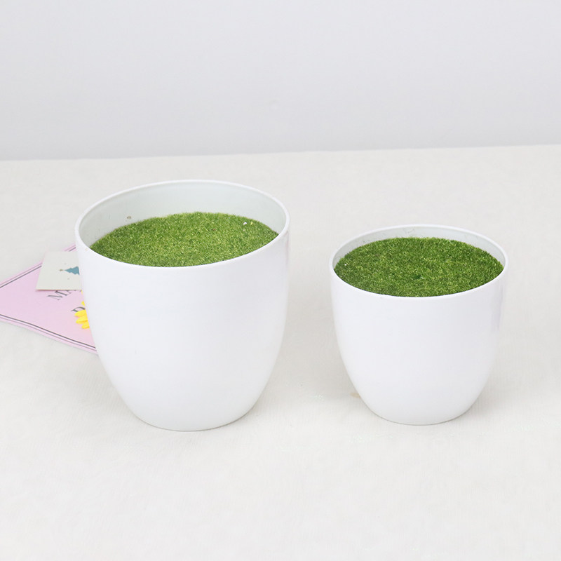 Plastic flower pot imitation porcelain comes with foam small round pot simulation flower fake flower silk flower dry flower plant flower and grass flower arrangement