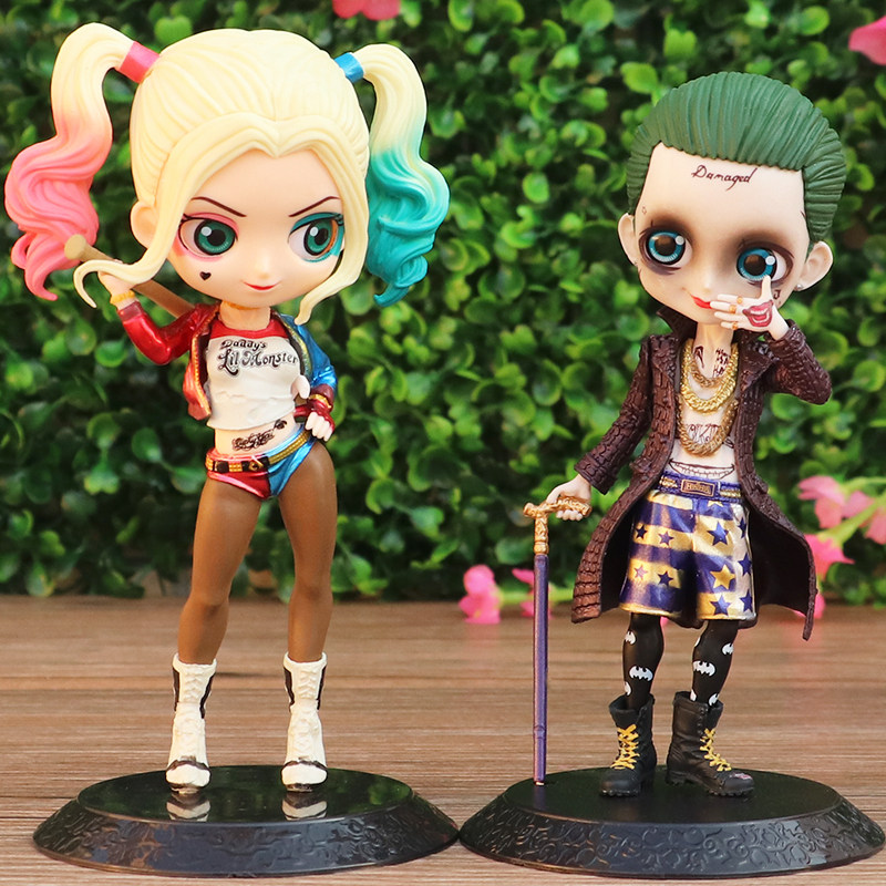 Qposke Joker Woman Has Harry Quinn Suicide Squadron Model Doll Cake Decoration