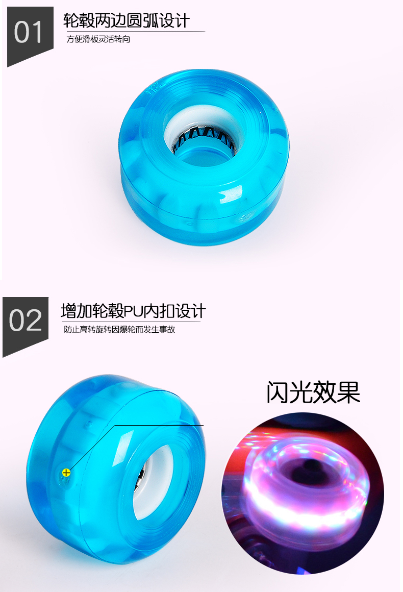 Bốn bánh xe trượt ván đôi rocker flash bánh xe đường mòn bánh xe PU chống mài mòn nhỏ cá tấm chải đường phố bánh xe - Trượt băng / Trượt / Thể thao mạo hiểm mũ bảo hiểm xe máy thể thao
