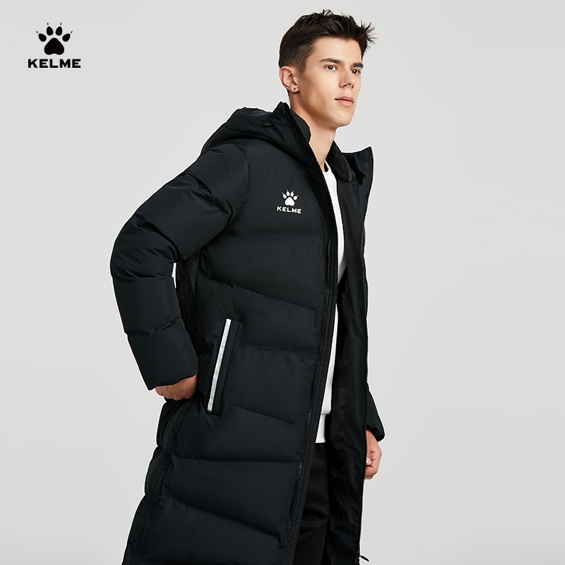 KELME Karmei sports cotton coat men and women long version warm coat football cotton clothing student training jacket