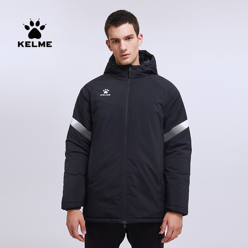 KELME Karmei sports cotton short cotton clothing men's warm winter children's football training clothing hooded jacket