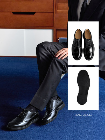 【明星同款】ThomWills男士增高皮鞋商务正装德比鞋男结婚新郎鞋