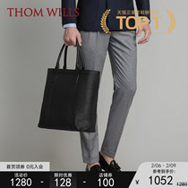 ThomWills handbag leather large capacity commercial manual man handbag cowhide briefcase