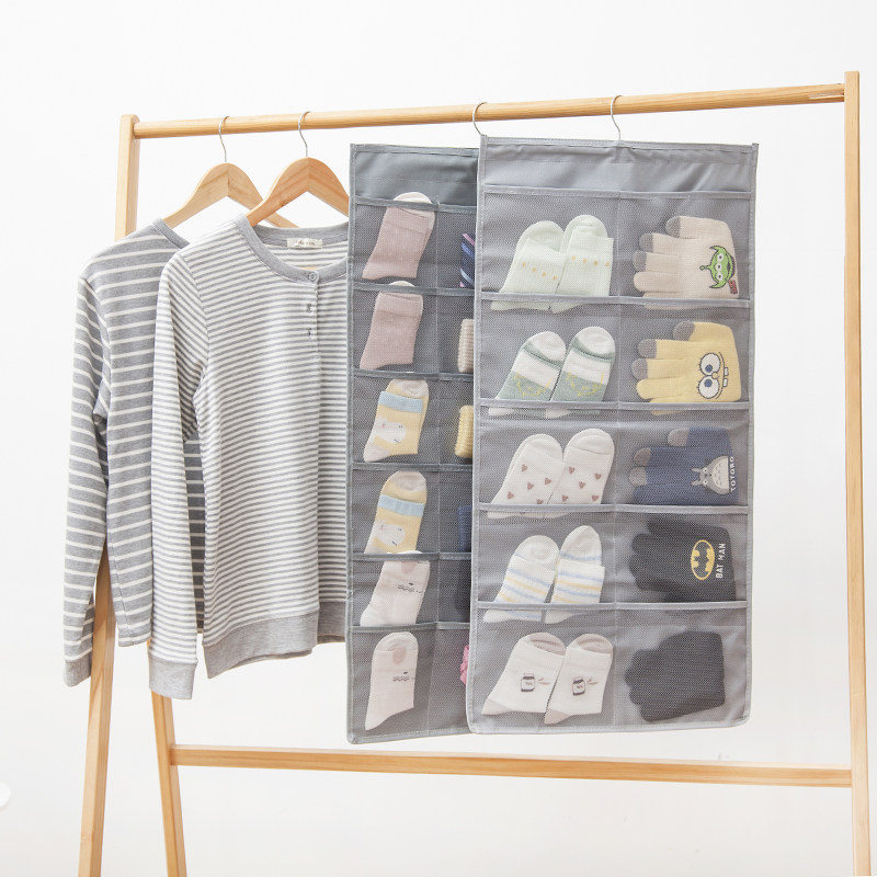 Thickened Oxford Cloth Containing Hanging Bag Wall Hanging Dormitory Double Face Hanging Bag 15 G 30 G Lingerie Briefs Bra