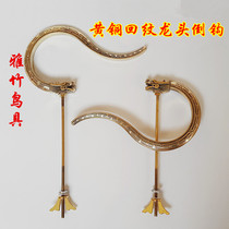 Brass back tattooing tap folding hook Painted Brow Embossed Hook Thyme Bird Hook Hemp Material Converse Bronze Hook 4 Heinemaine