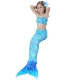 Quần bơi bé gái đuôi cá ba mảnh có thể được tải với bộ đồ bơi bikini bikini mắt cá chân cho trẻ em