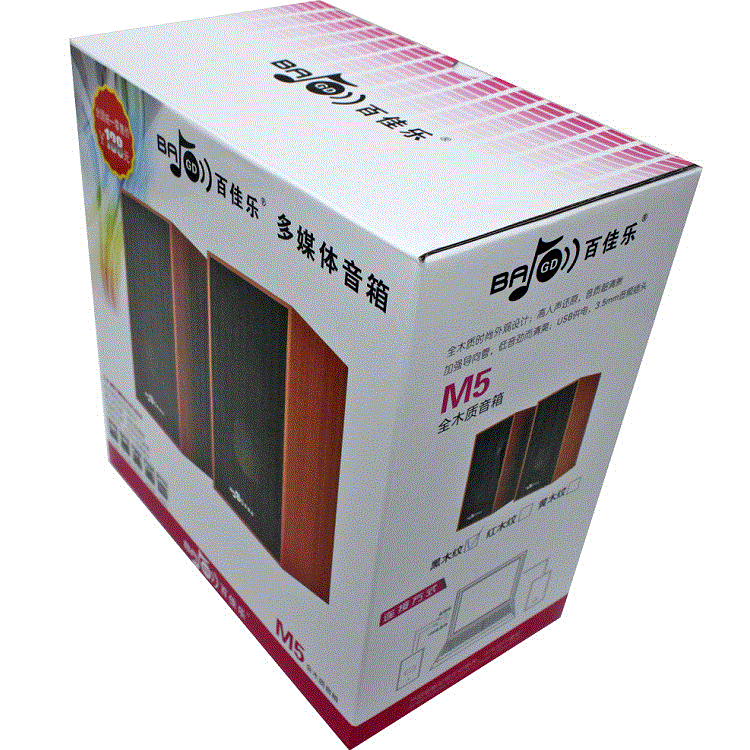 Woody M5 wooded desktop laptop speaker USB2 0 heavy low sound cannon Mini small sound