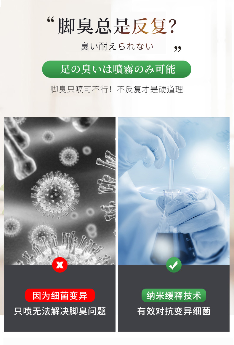 荟欣福 日本进口纳米银 除脚臭喷雾 图7