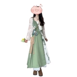 Свежий комплект, платье, белый кардиган