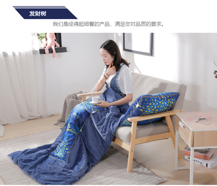 Máy có thể giặt mùa đông dày gối chăn kép sử dụng khăn choàng nhung san hô chăn nữ văn phòng siesta đệm xe gối tựa lưng ghế gỗ