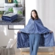 Máy có thể giặt mùa đông dày gối chăn kép sử dụng khăn choàng nhung san hô chăn nữ văn phòng siesta đệm xe