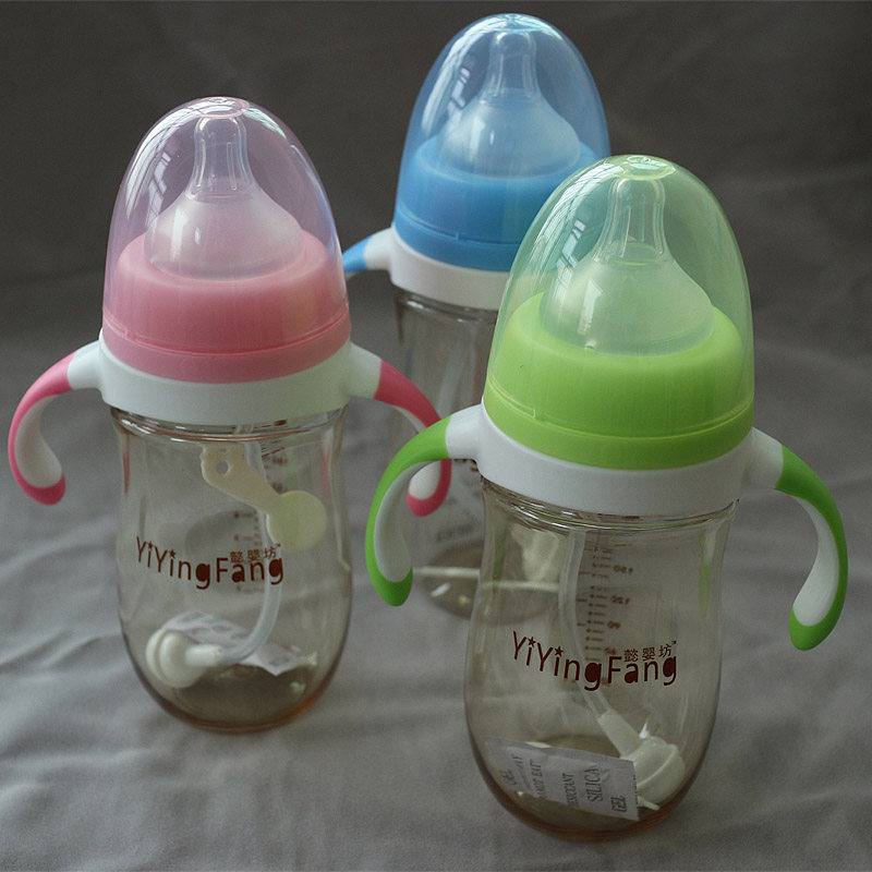 Yiyingfang PPSU drop-resistant infant baby 300ML wide-caliber penguin feeding bottle