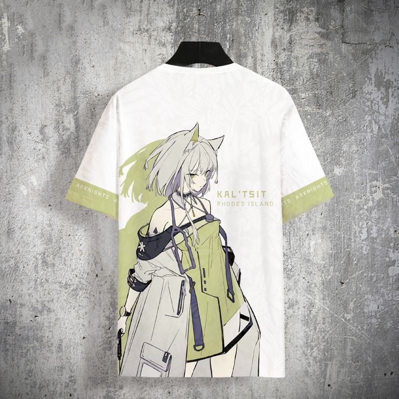 Kelsi Two-Dimensional T-Shirt for Men, Short-Sleeved, Arknights Game Merchandise, Anime Pain Shirt, Quick-Drying, Breathable T-Shirt