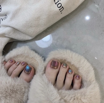 Toenail nail patch summer Japanese finished High sense wind fake nail paste white nail shell desirable