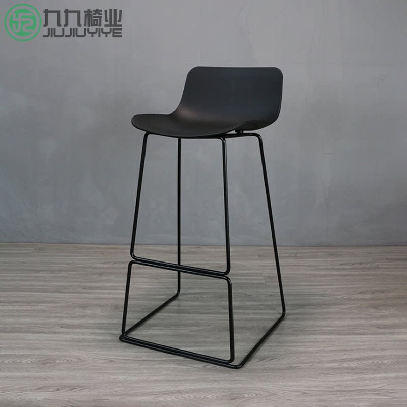 Light luxury postmodern bar chair high bar chair plastic leisure negotiation chair stainless steel creative home dining room chair