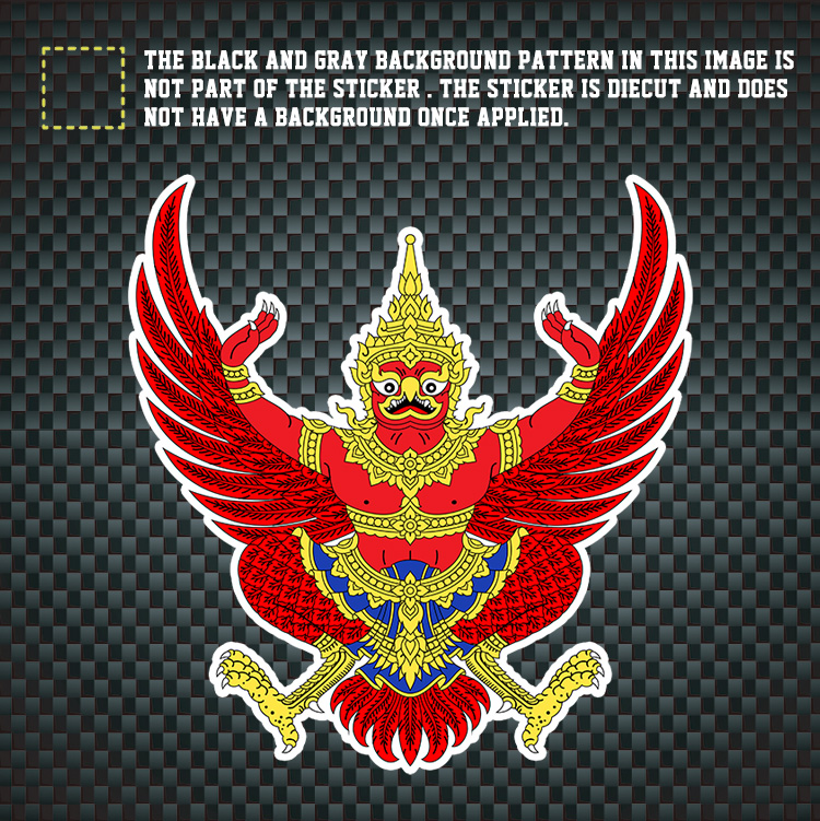 Thailand National Emblem Car Sticker Night PVC Reflective Car Sticker Scratch Sticker Waterproof Sunscreen Adhesive Sticker