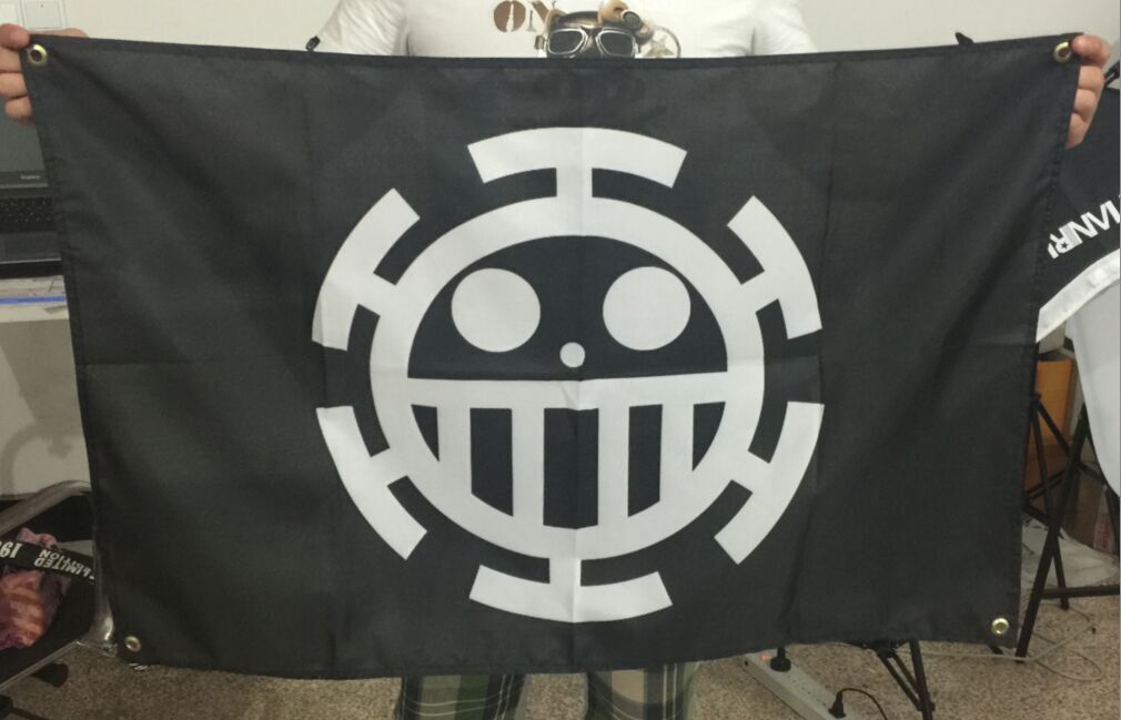 Custom 60 x 90 cm One Piece Flag Pirate Flag Trafalgar Law