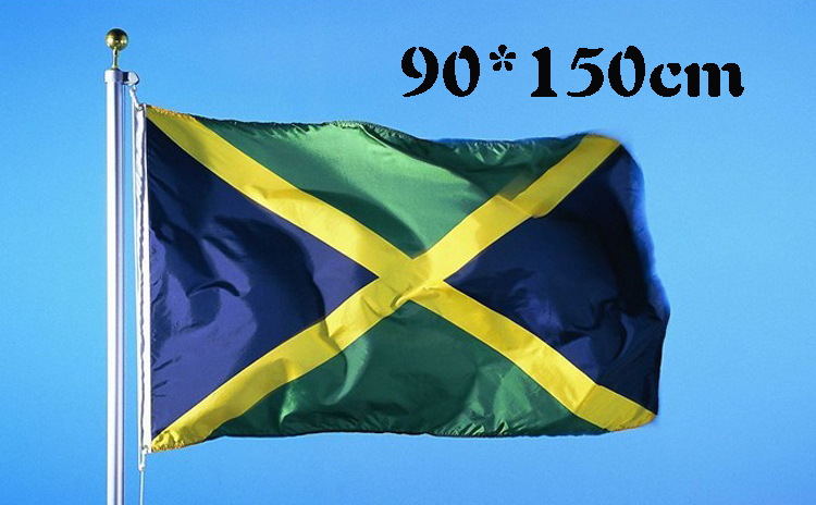 Spot 90*150cm 3*5ft Jamaica Flag No. 4 Polyester Fiber Flag Jamaica Flag
