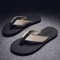 Slippers mens summer 2020 new indoor fashion personality flip-flops mens Korean version of non-slip wear beach shoes
