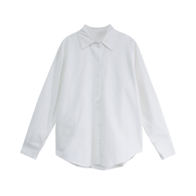 Moyujia 2023 new autumn style chic fashion tops Japanese layered shirts white long-sleeved shirts for women