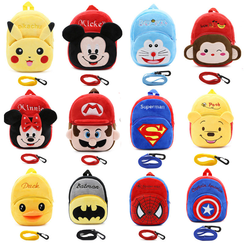 Children's Anti-Lost Backpack 1 Infant 0.05kg Years Old Small Bag Mini Cartoon 2 Baby Small School Bag with Traction Rope Children's Anti-Lost Backpack 1 Infant 0.05kg Years Old Small Bag Mini Cartoon 2 Baby Small School Bag with Traction Rope
