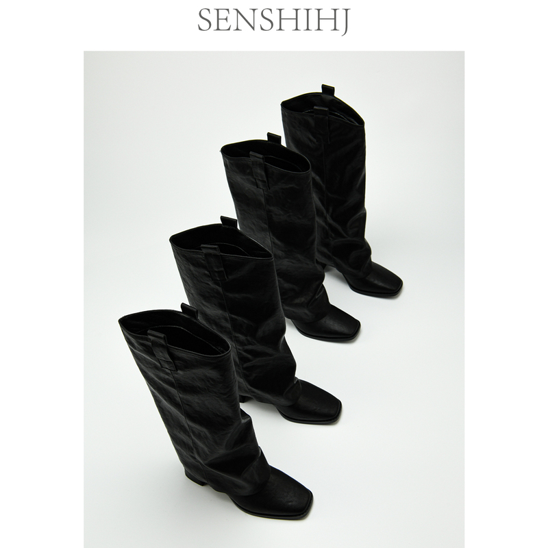 Senshihj/Original Design Leg-Slimming High-Heeled Long Boots for Women, Summer Chunky Heel Riding Boots Senshihj/Original Design Leg-Slimming High-Heeled Long Boots for Women, Summer Chunky Heel Riding Boots