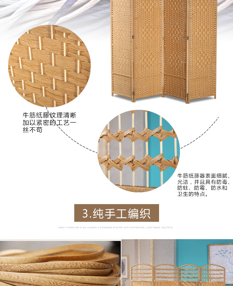 Màn hình gấp vách ngăn di động màn hình gấp phòng khách đơn giản hiện đại căn hộ nhỏ di động rèm trượt phòng gỗ rắn - Màn hình / Cửa sổ vách gỗ