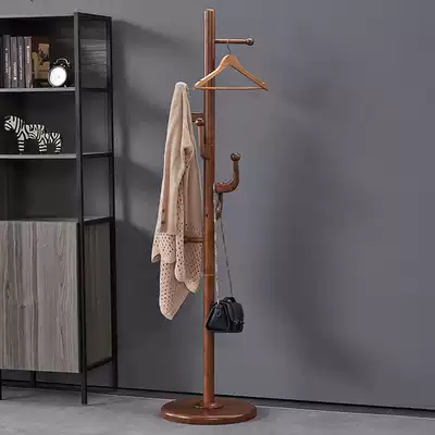 All solid wood coat rack household single pole foyer corner bedroom hanger modern simple floor-to-ceiling hanger bag