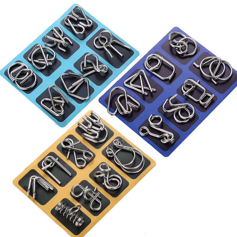 Intelligence buckle 8-piece set of intellectual ring children Kongming lock Luban lock students unlock nine series educational toys